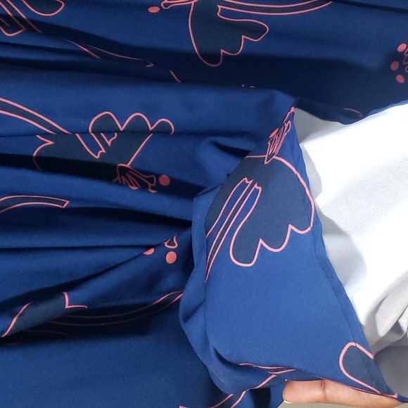 Women's Floral Evening Flare Vintage Midi Dress 3/4 Sleeve with Pockets - Picture 12 of 15